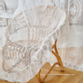 Cortina de bordado rococó de textiles clásico en casa pura